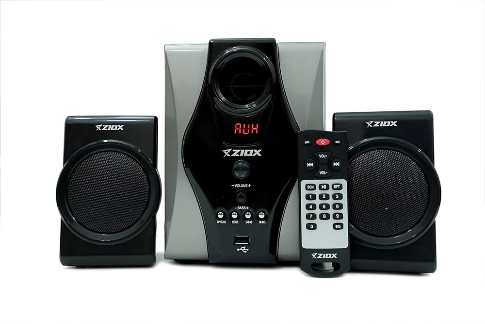 take-studio Ziox ZX 201 2.1 Channel USB, Auxiliary Multimedia Speaker - [Black